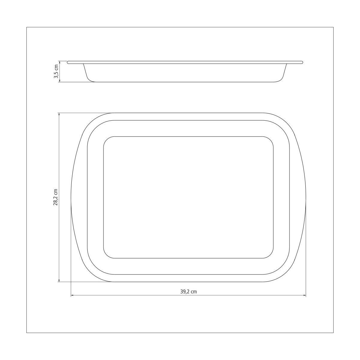 Tramontina Aluminum flat roasting pan with interior nonstick coating